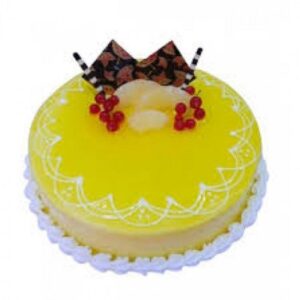 Yellow Birthday cake 1kg with name typing
