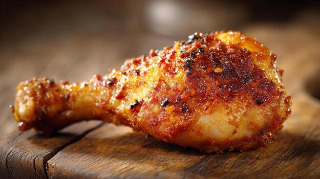 photorealistic-crispy-fried-chicken-leg-piece-image-free-photo
